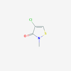 molecular formula C4H4ClNOS B3357158 3(2H)-Isothiazolone, 4-chloro-2-methyl- CAS No. 71091-90-2