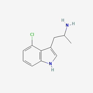 molecular formula C11H13ClN2 B3357164 4-Chloro-3-(alpha-methylaminoethyl) indole CAS No. 711-54-6