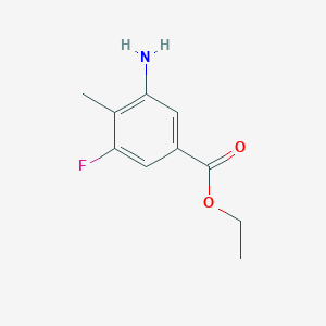 molecular formula C10H12FNO2 B3357173 Ethyl 3-amino-5-fluoro-4-methylbenzoate CAS No. 713-47-3