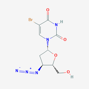 molecular formula C9H10BrN5O4 B033572 3'-叠氮-2',3'-二脱氧-5-溴尿苷 CAS No. 105784-82-5