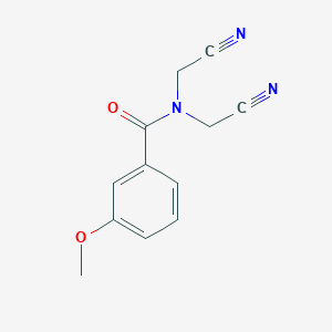 molecular formula C12H11N3O2 B335721 N,N-bis(cyanomethyl)-3-methoxybenzamide 