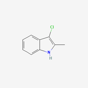 molecular formula C9H8ClN B3357234 3-Chloro-2-methyl-1H-indole CAS No. 7164-92-3