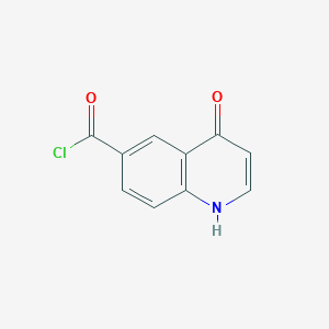 molecular formula C10H6ClNO2 B3357264 4-Hydroxy-6-quinolinecarbonyl chloride CAS No. 717871-71-1