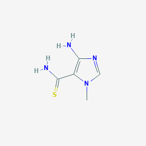 molecular formula C5H8N4S B3357272 4-amino-1-methyl-1H-imidazole-5-carbothioamide CAS No. 71788-36-8