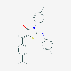 molecular formula C27H26N2OS B335729 5-(4-Isopropylbenzylidene)-3-(4-methylphenyl)-2-[(4-methylphenyl)imino]-1,3-thiazolidin-4-one 