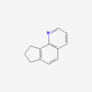 molecular formula C12H11N B3357296 7H-Cyclopenta[h]quinoline, 8,9-dihydro- CAS No. 7193-32-0