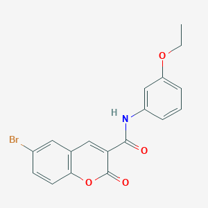 molecular formula C18H14BrNO4 B335735 6-bromo-N-(3-ethoxyphenyl)-2-oxo-2H-chromene-3-carboxamide 