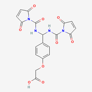 molecular formula C19H14N4O9 B3357350 [4-(Bis{[(2,5-dioxo-2,5-dihydro-1h-pyrrol-1-yl)carbonyl]amino}methyl)phenoxy]acetic acid CAS No. 7253-21-6