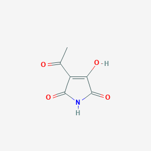 molecular formula C6H5NO4 B3357360 3-Acetyl-4-hydroxy-1H-pyrrole-2,5-dione CAS No. 72543-14-7