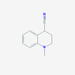 molecular formula C11H12N2 B3357380 1-Methyl-1,2,3,4-tetrahydroquinoline-4-carbonitrile CAS No. 72594-75-3