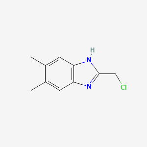 molecular formula C10H11ClN2 B3357446 2-(Chloromethyl)-5,6-dimethyl-1h-benzimidazole CAS No. 72998-92-6