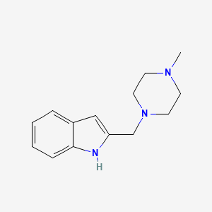 molecular formula C14H19N3 B3357448 2-[(4-methylpiperazin-1-yl)methyl]-1H-indole CAS No. 73187-37-8