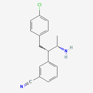 molecular formula C17H17ClN2 B3357464 3-((2S,3S)-3-amino-1-(4-chlorophenyl)butan-2-yl)benzonitrile CAS No. 732982-66-0