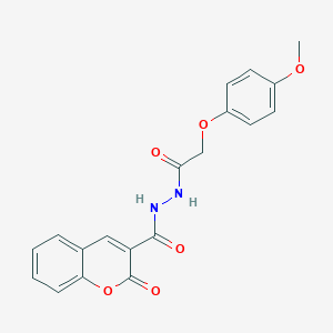 molecular formula C19H16N2O6 B335747 N'-[(4-methoxyphenoxy)acetyl]-2-oxo-2H-chromene-3-carbohydrazide 