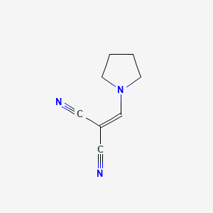 molecular formula C8H9N3 B3357484 Malononitrile, (1-pyrrolidinylmethylene)- CAS No. 73541-93-2