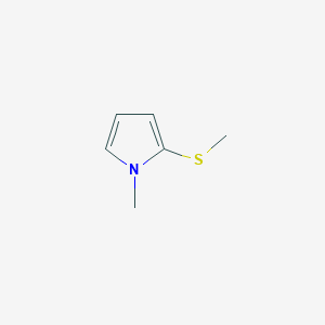molecular formula C6H9NS B3357495 1H-Pyrrole, 1-methyl-2-(methylthio)- CAS No. 73671-59-7