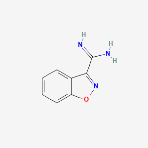 molecular formula C8H7N3O B3357510 1,2-Benzisoxazole-3-carboximidamide CAS No. 737703-40-1