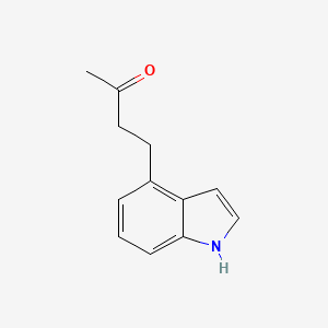 molecular formula C12H13NO B3357522 4-(1H-Indol-4-yl)butan-2-one CAS No. 73796-06-2