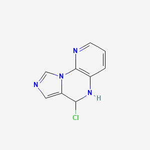 molecular formula C9H7ClN4 B3357531 6-Chloro-5,6-dihydroimidazo[1,5-A]pyrido[3,2-E]pyrazine CAS No. 738609-39-7