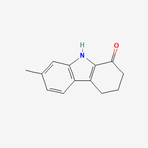 molecular formula C13H13NO B3357565 1H-Carbazol-1-one, 2,3,4,9-tetrahydro-7-methyl- CAS No. 73910-75-5