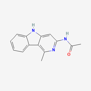 molecular formula C14H13N3O B3357587 Acetamide, N-(1-methyl-5H-pyrido(4,3-b)indol-3-yl)- CAS No. 74011-07-7