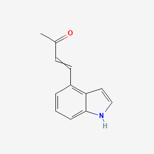 molecular formula C12H11NO B3357597 4-(1H-Indol-4-yl)but-3-en-2-one CAS No. 74068-98-7