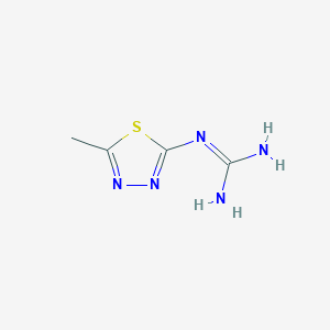 molecular formula C4H7N5S B033576 1-(5-Methyl-1,3,4-thiadiazol-2-yl)guanidine CAS No. 110963-09-2