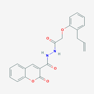 molecular formula C21H18N2O5 B335760 N'-[(2-allylphenoxy)acetyl]-2-oxo-2H-chromene-3-carbohydrazide 