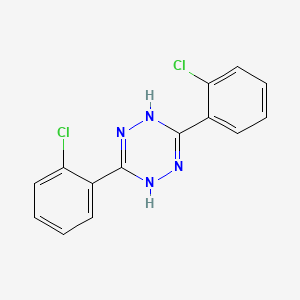 molecular formula C14H10Cl2N4 B3357603 3,6-Bis(2-chlorophenyl)-1,2-dihydro-1,2,4,5-tetrazine CAS No. 74115-15-4