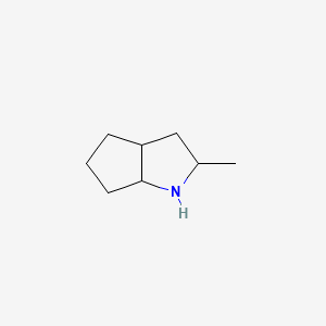 molecular formula C8H15N B3357615 2-Methyl-2,3,3a,6a-tetrahydrocyclopenta(b)pyrrole CAS No. 74195-75-8