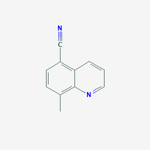 molecular formula C11H8N2 B3357616 8-甲基喹啉-5-腈 CAS No. 74316-57-7