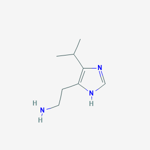 molecular formula C8H15N3 B3357621 2-[4-(Propan-2-yl)-1H-imidazol-5-yl]ethan-1-amine CAS No. 74337-17-0