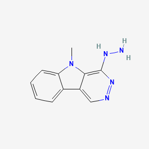 4H-Pyridazino(4,5-b)indol-4-one, 3,5-dihydro-5-methyl-, hydrazone