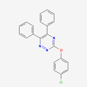 molecular formula C21H14ClN3O B3357667 as-Triazine, 3-(p-chlorophenoxy)-5,6-diphenyl- CAS No. 74417-15-5