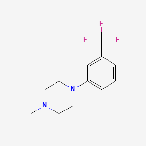 molecular formula C12H15F3N2 B3357668 Piperazine, 1-methyl-4-[3-(trifluoromethyl)phenyl]- CAS No. 74418-11-4