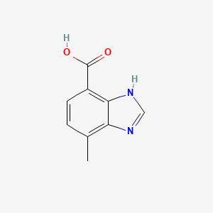 molecular formula C9H8N2O2 B3357684 4-Methyl-1H-benzimidazole-7-carboxylic acid CAS No. 745048-56-0