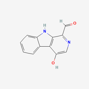 molecular formula C12H8N2O2 B3357705 4-Hydroxy-9h-pyrido[3,4-b]indole-1-carboxaldehyde CAS No. 74690-70-3
