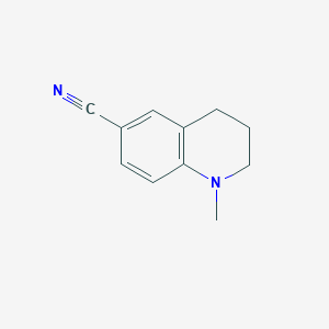 molecular formula C11H12N2 B3357728 1-Methyl-1,2,3,4-tetrahydroquinoline-6-carbonitrile CAS No. 74896-23-4