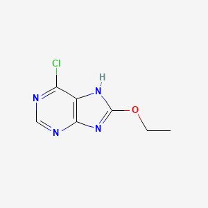 molecular formula C7H7ClN4O B3357738 6-chloro-8-ethoxy-7H-purine CAS No. 7498-25-1