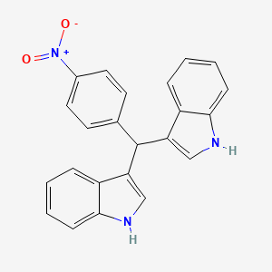 molecular formula C23H17N3O2 B3357761 3-[1H-indol-3-yl-(4-nitrophenyl)methyl]-1H-indole CAS No. 7501-91-9