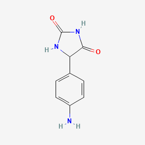molecular formula C9H9N3O2 B3357770 5-(4-Aminophenyl)imidazolidine-2,4-dione CAS No. 75176-84-0