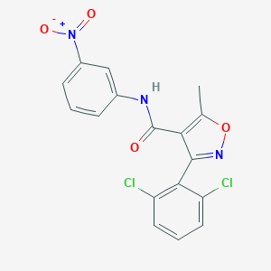 molecular formula C17H11Cl2N3O4 B335779 3-(2,6-dichlorophenyl)-5-methyl-N-(3-nitrophenyl)-1,2-oxazole-4-carboxamide 