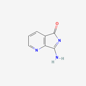 molecular formula C7H5N3O B3357797 7-Imino-pyrrolo[4,3-b]pyridin-5-one CAS No. 75358-91-7