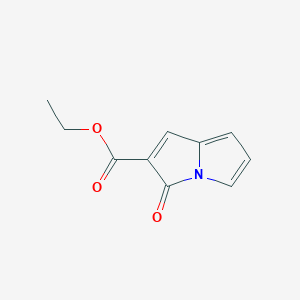 molecular formula C10H9NO3 B3357805 Ethyl 3-oxopyrrolizine-2-carboxylate CAS No. 75413-10-4