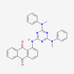 molecular formula C31H24N6O2 B3357817 1-((4,6-Bis(methylphenylamino)-1,3,5-triazin-2-yl)amino)anthraquinone CAS No. 75551-82-5