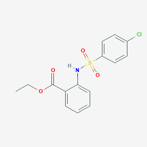 molecular formula C15H14ClNO4S B335786 Ethyl 2-{[(4-chlorophenyl)sulfonyl]amino}benzoate 