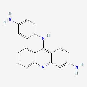 molecular formula C19H16N4 B3357860 3,9-Acridinediamine, N9-(4-aminophenyl)- CAS No. 76015-21-9