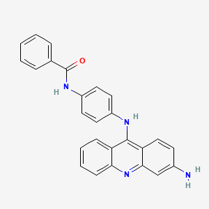 molecular formula C26H20N4O B3357861 Benzamide, N-(4-((3-amino-9-acridinyl)amino)phenyl)- CAS No. 76015-28-6