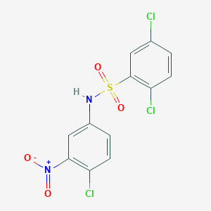 molecular formula C12H7Cl3N2O4S B335791 2,5-dichloro-N-(4-chloro-3-nitrophenyl)benzenesulfonamide CAS No. 61072-94-4