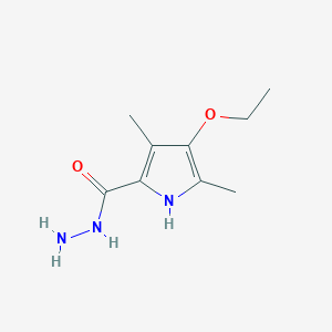 molecular formula C9H15N3O2 B3357930 4-Ethoxy-3,5-dimethyl-1H-pyrrole-2-carbohydrazide CAS No. 765923-46-4